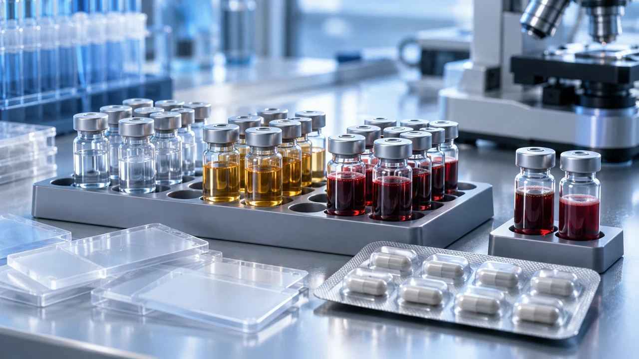Clinical research samples organized into trial cohorts